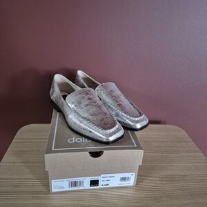 Dolce Vita silver loafers, sz 8.5W